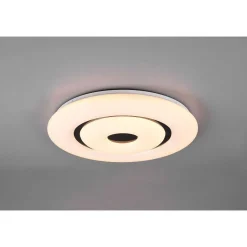 Plafonnier Reality Rana Led Noir, Blanc, 1 Lumiere, Telecommandes, Changeur De Couleurs
