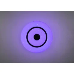 Plafonnier Reality Rana Led Noir, Blanc, 1 Lumiere, Telecommandes, Changeur De Couleurs