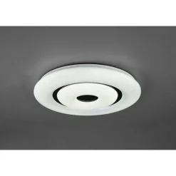 Plafonnier Reality Rana Led Noir, Blanc, 1 Lumiere, Telecommandes, Changeur De Couleurs