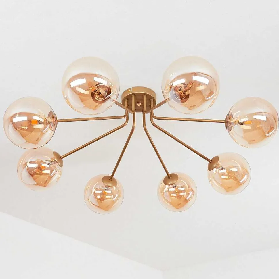 Plafonnier Remaisnil Laiton, 8 Lumieres