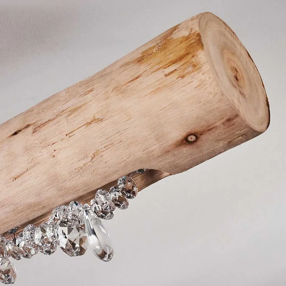 Plafonnier Rodeche Led Bois Clair, Noir, 1 Lumiere