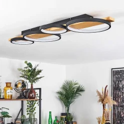 Plafonnier Rodekro Led Ecru, Noir, 1 Lumiere