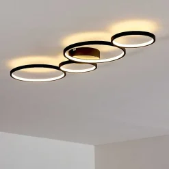 Plafonnier Rodekro Led Noir, 1 Lumiere