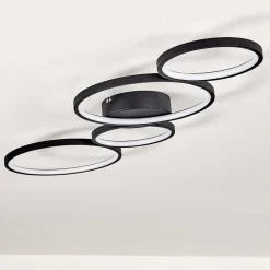 Plafonnier Rodekro Led Noir, 1 Lumiere