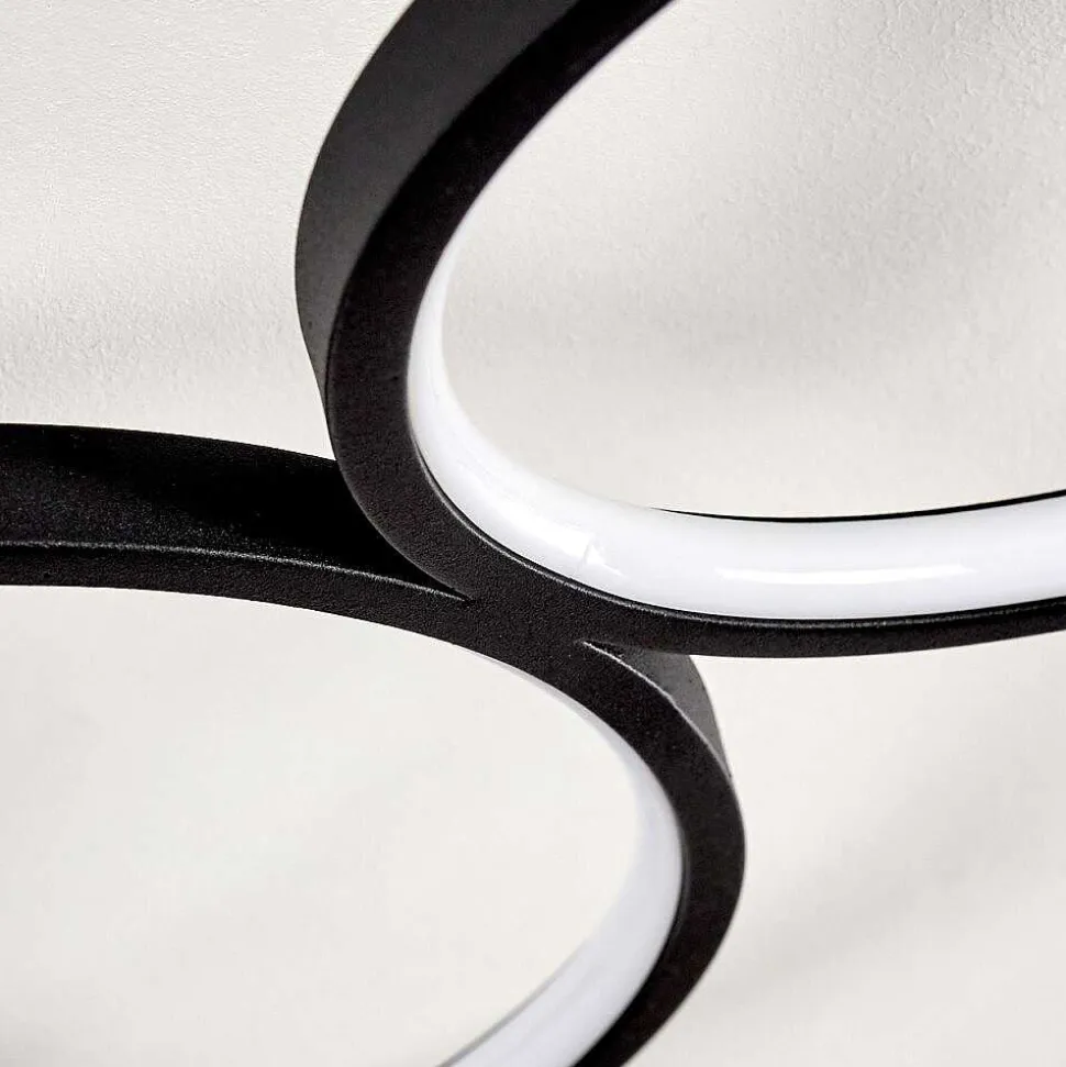Plafonnier Rodekro Led Noir, 1 Lumiere