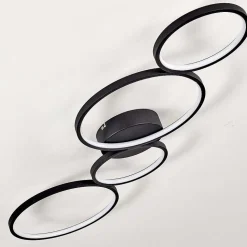 Plafonnier Rodekro Led Noir, 1 Lumiere