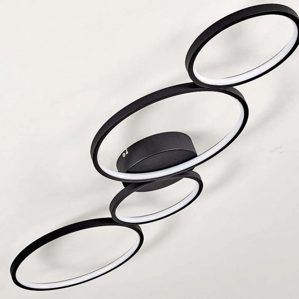 Plafonnier Rodekro Led Noir, 1 Lumiere