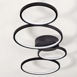 Plafonnier Rodekro Led Noir, 1 Lumiere