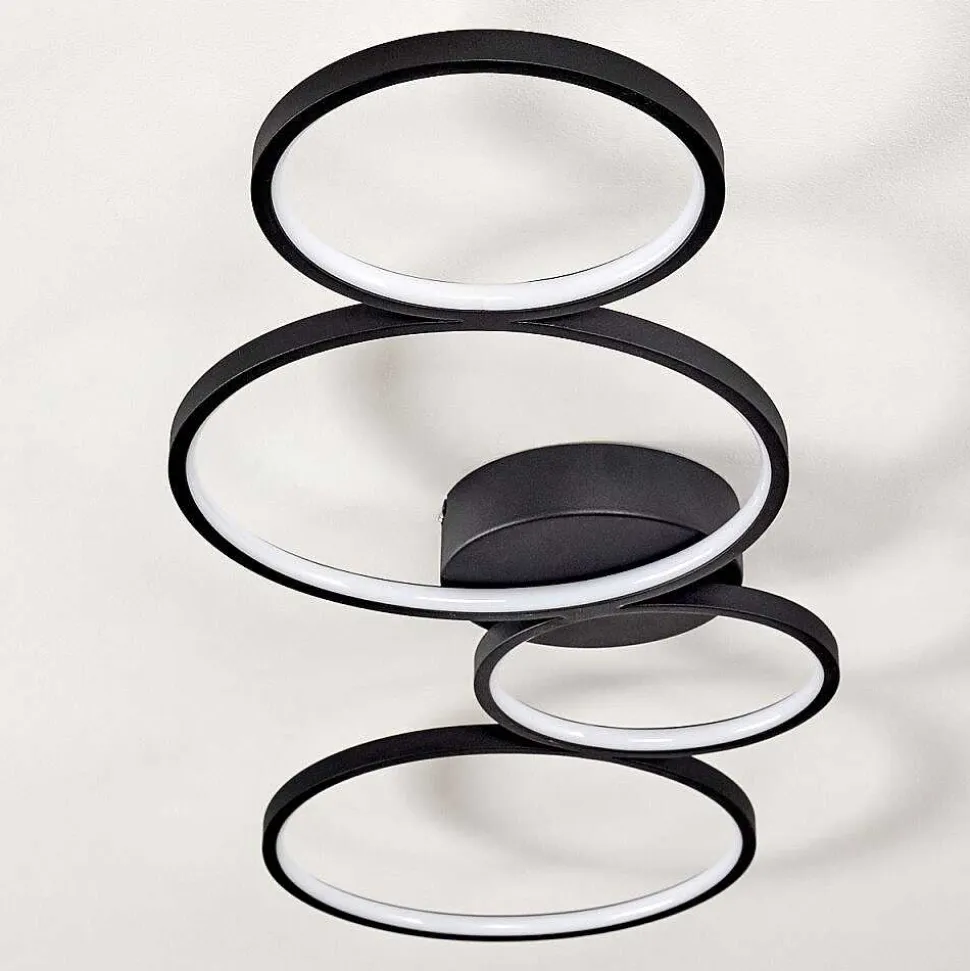 Plafonnier Rodekro Led Noir, 1 Lumiere
