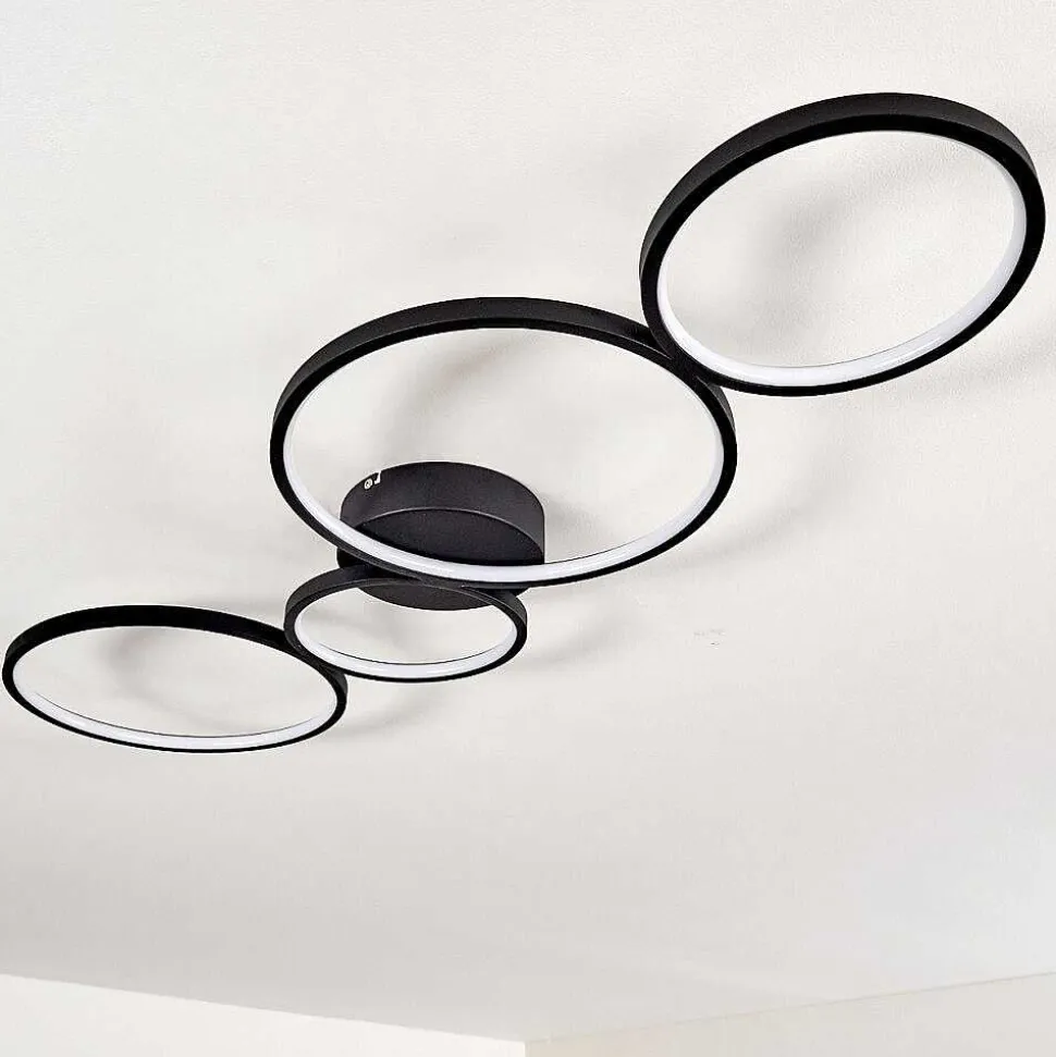 Plafonnier Rodekro Led Noir, 1 Lumiere