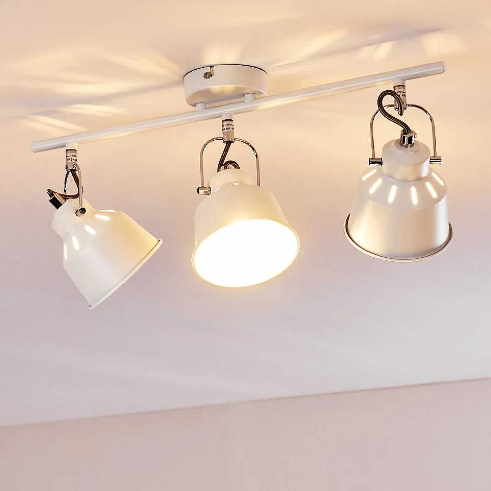 Plafonnier Safari Blanc, 3 Lumieres