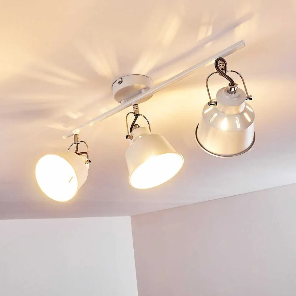 Plafonnier Safari Blanc, 3 Lumieres