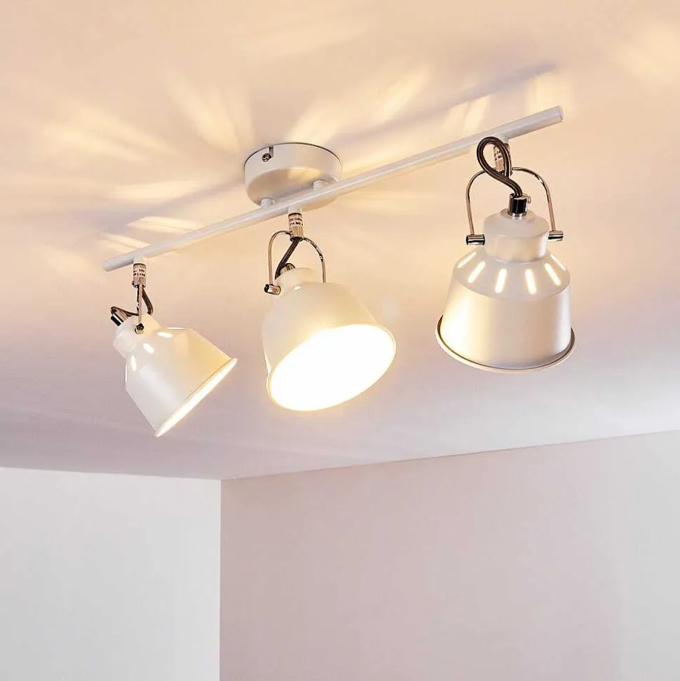 Plafonnier Safari Blanc, 3 Lumieres