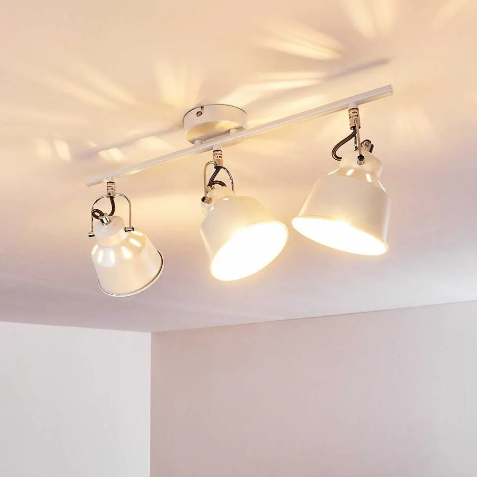 Plafonnier Safari Blanc, 3 Lumieres