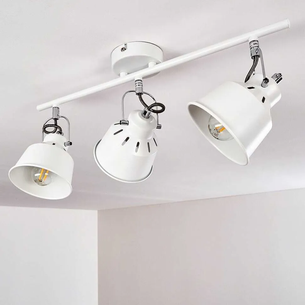 Plafonnier Safari Blanc, 3 Lumieres