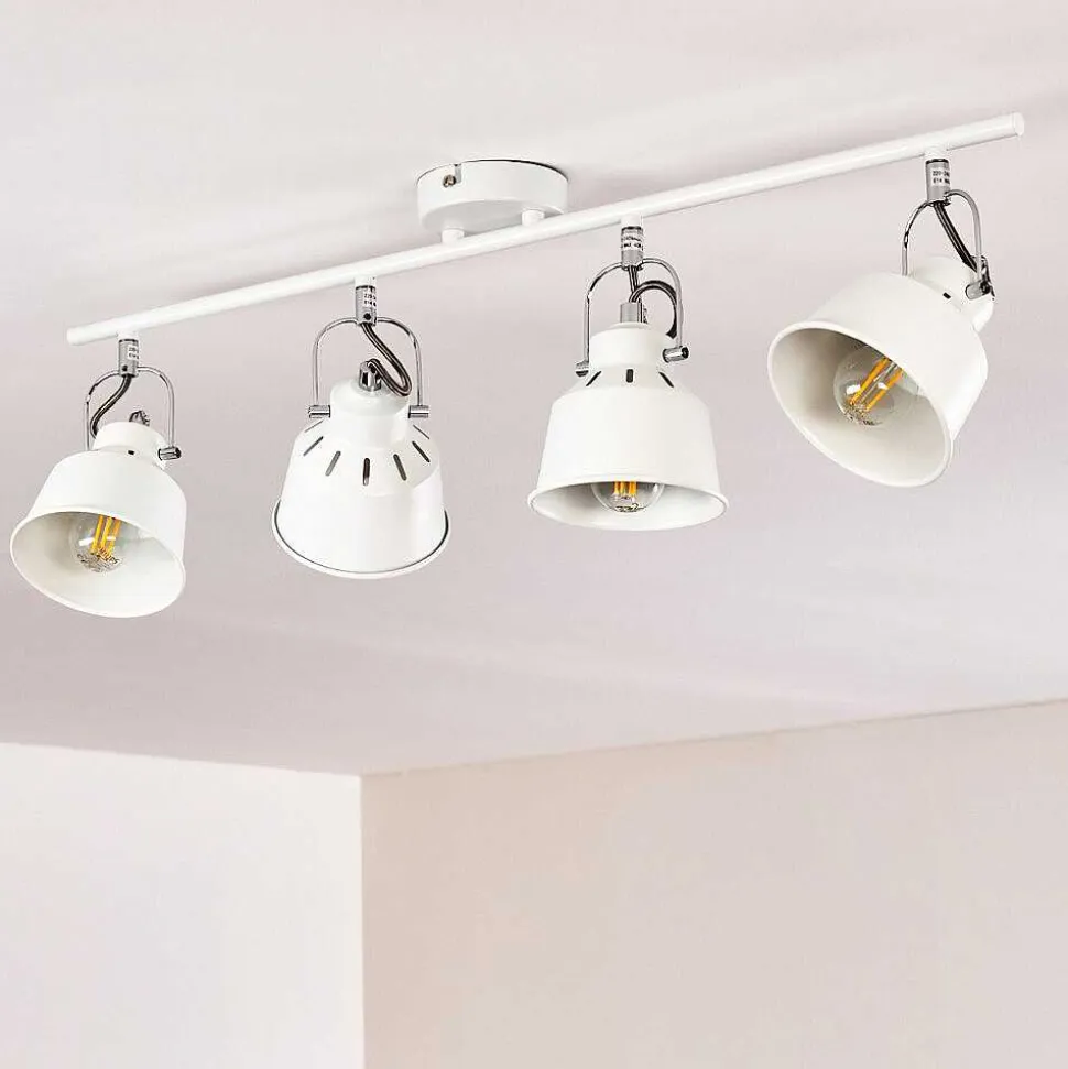 Plafonnier Safari Blanc, 4 Lumieres