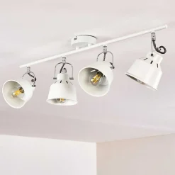 Plafonnier Safari Blanc, 4 Lumieres