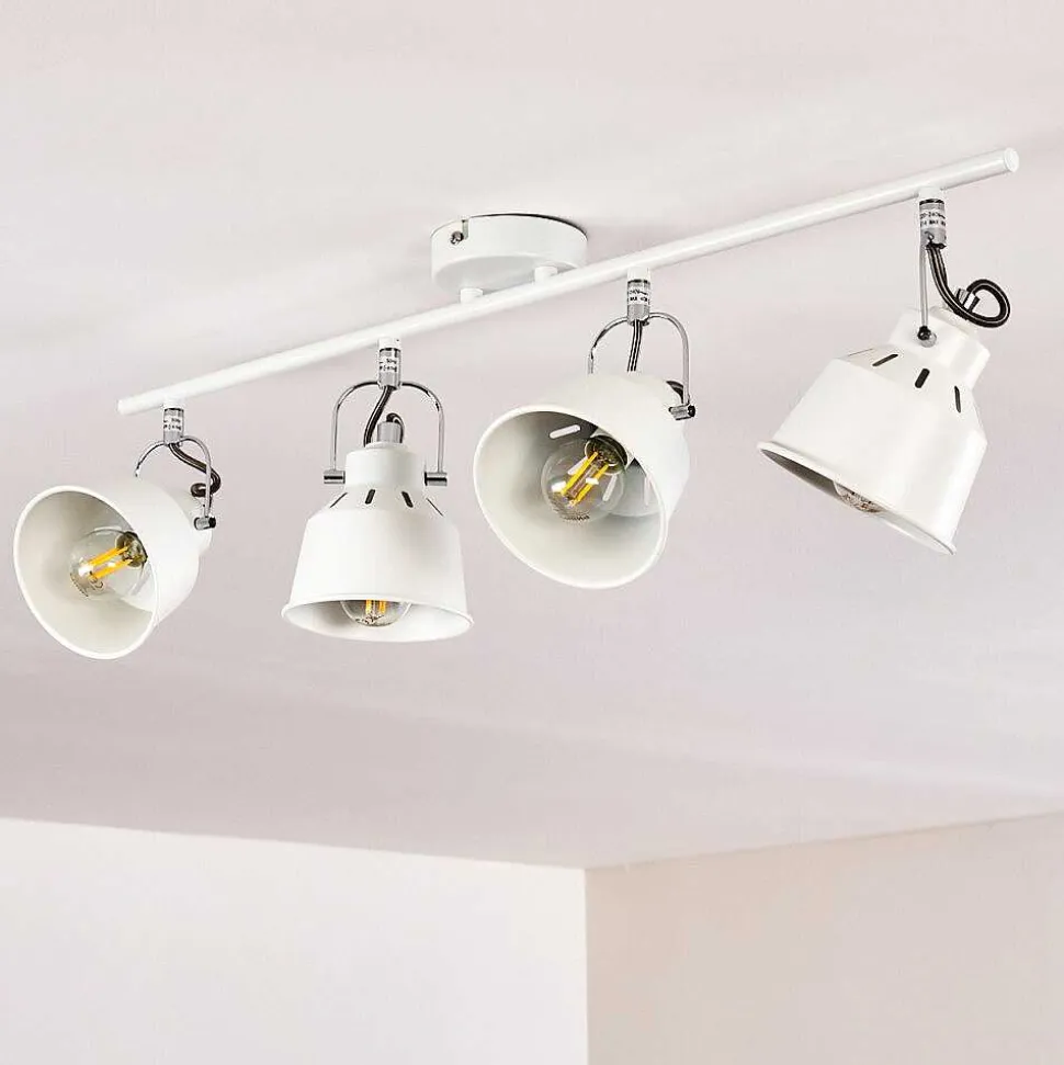 Plafonnier Safari Blanc, 4 Lumieres