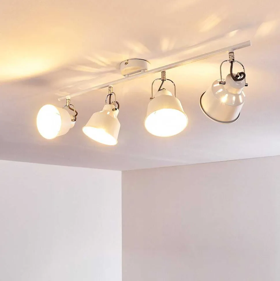 Plafonnier Safari Blanc, 4 Lumieres