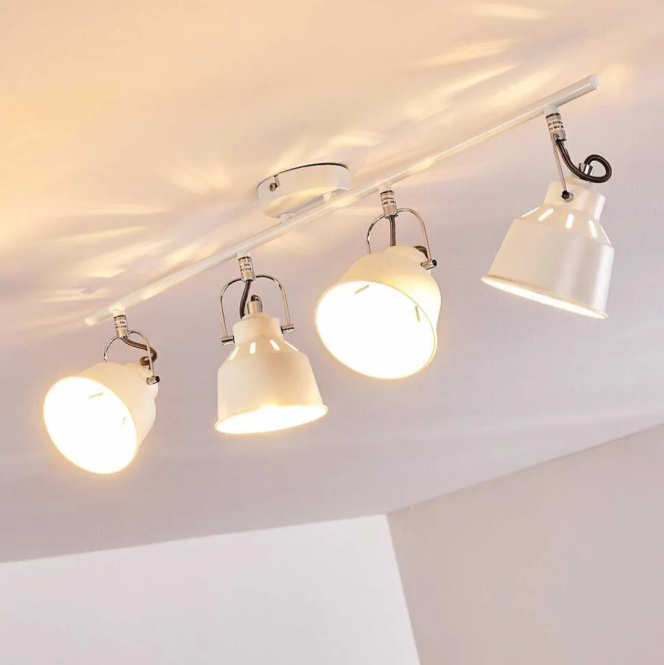 Plafonnier Safari Blanc, 4 Lumieres