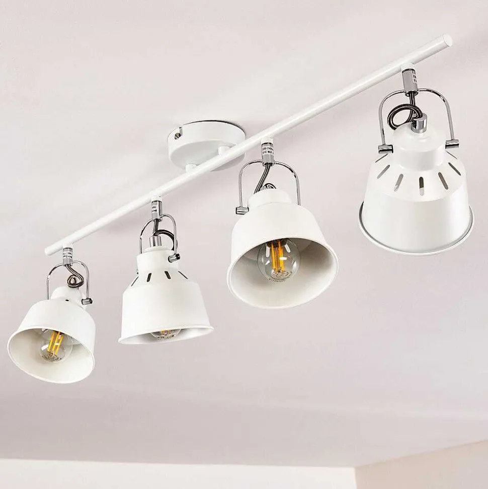 Plafonnier Safari Blanc, 4 Lumieres