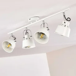 Plafonnier Safari Blanc, 4 Lumieres