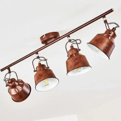 Plafonnier Safari Rouille, 4 Lumieres