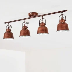 Plafonnier Safari Rouille, 4 Lumieres