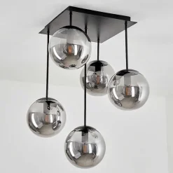 Plafonnier Salamonde Noir, 5 Lumieres