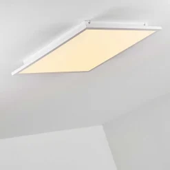 Plafonnier Salmi Led Blanc, 1 Lumiere, Telecommandes, Changeur De Couleurs