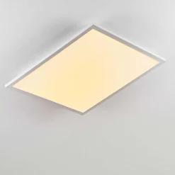 Plafonnier Salmi Led Blanc, 1 Lumiere, Telecommandes, Changeur De Couleurs