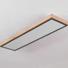 Plafonnier Salmi Led Couleur Bois, Noir, Blanc, 1 Lumiere