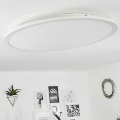 Plafonnier Sani Led Blanc, 1 Lumiere, Telecommandes, Changeur De Couleurs