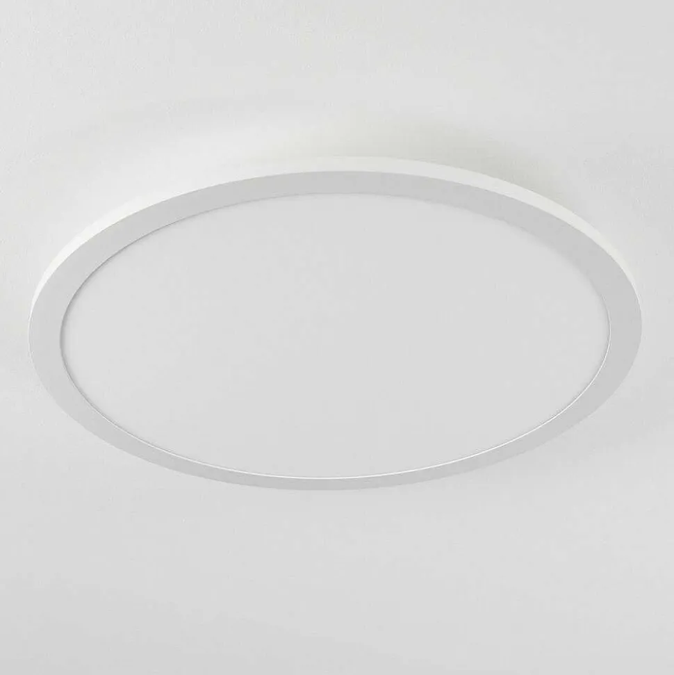 Plafonnier Sani Led Blanc, 1 Lumiere, Telecommandes, Changeur De Couleurs
