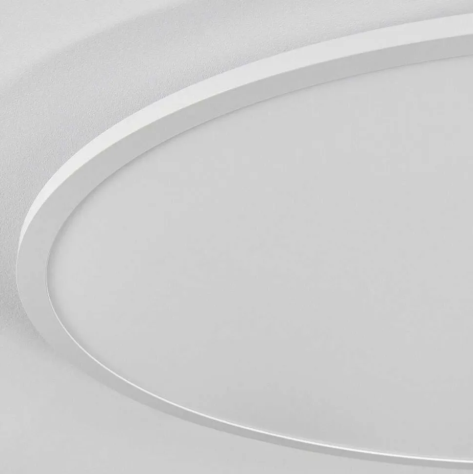 Plafonnier Sani Led Blanc, 1 Lumiere, Telecommandes, Changeur De Couleurs