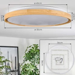 Plafonnier Sofo Led Blanc, 1 Lumiere, Telecommandes