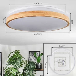 Plafonnier Sofo Led Blanc, 1 Lumiere, Telecommandes
