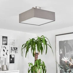 Plafonnier Taboga Nickel Mat, 2 Lumieres