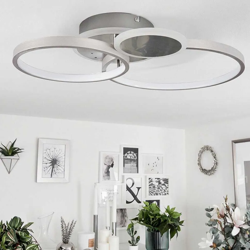 Plafonnier Tagsdorff Led Chrome, Nickel Mat, 1 Lumiere