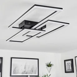 Plafonnier Taleta Led Noir, 1 Lumiere, Telecommandes