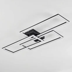 Plafonnier Taleta Led Noir, 1 Lumiere, Telecommandes