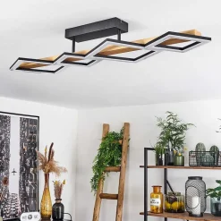 Plafonnier Tavon Led Ecru, Noir, 1 Lumiere