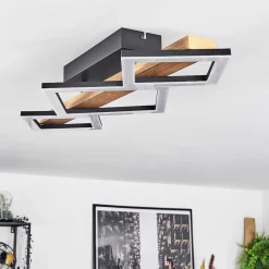 Plafonnier Tavon Led Ecru, Noir, 1 Lumiere