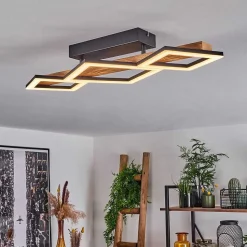 Plafonnier Tavon Led Ecru, Noir, 1 Lumiere