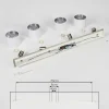 Plafonnier Tibro Argente, Blanc, 4 Lumieres