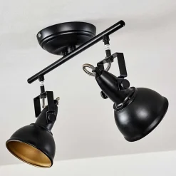 Plafonnier Tina Noir, 2 Lumieres