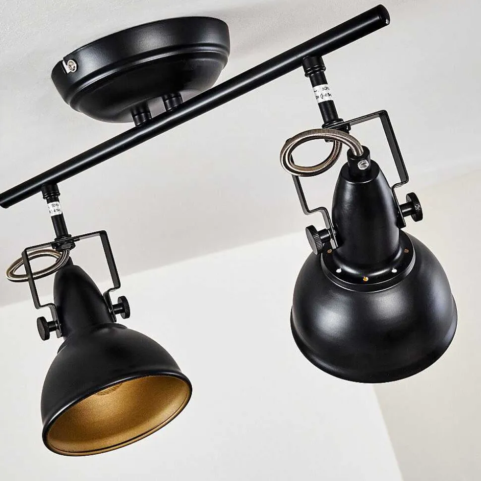 Plafonnier Tina Noir, 2 Lumieres