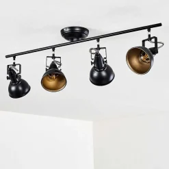 Plafonnier Tina Noir, 4 Lumieres