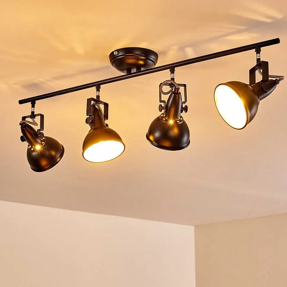 Plafonnier Tina Noir, 4 Lumieres