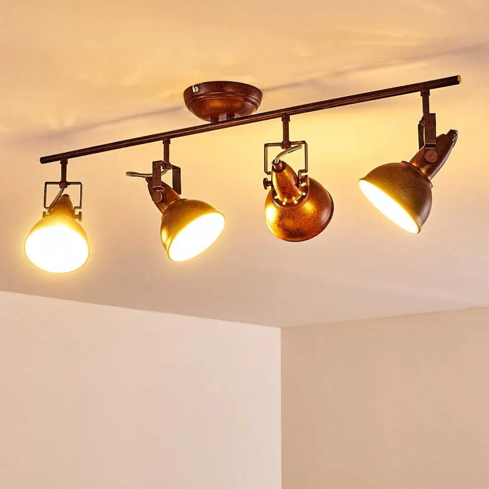 Plafonnier Tina Rouille, 4 Lumieres